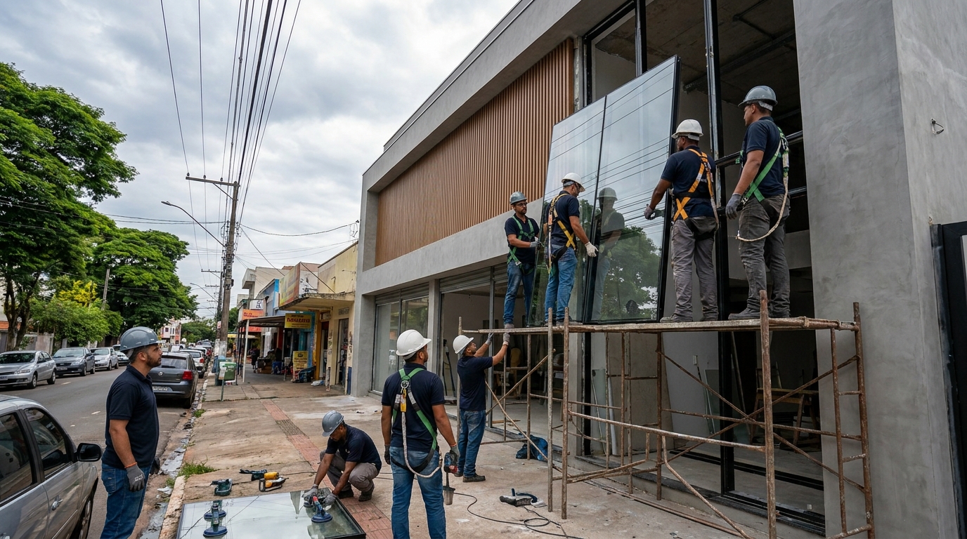Fachada de Vidro em São Gonçalo‑RJ