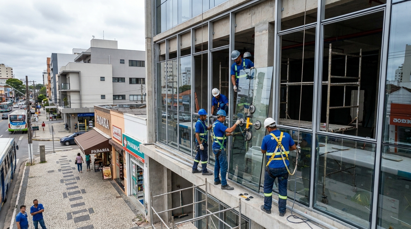 Fachada de Vidro em São Gonçalo‑RJ